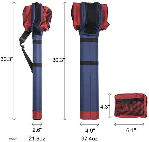 M MAXIMUMCATCH Maxcatch Fly Fishing Rod Case with Reel Pouch, Complete Rod Protection Bag, Single and Dual Rod Tube with Shoulder Strap