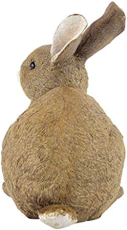 Design Toscano QM200861 Bashful The Bunny Lying Down Rabbit Outdoor Garden Statue, 10 Inch, full color