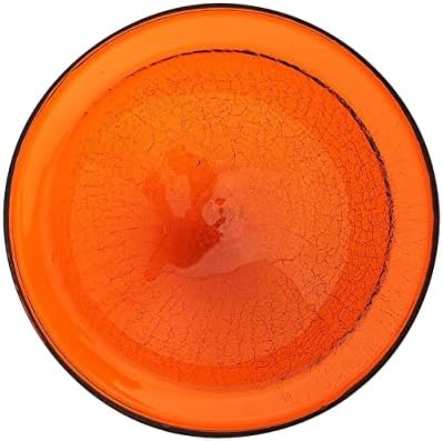 Achla Designs Crackle Glass Bowl, 12-in, Mandarin