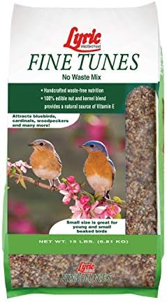 Lyric Fine Tunes and Delite No Waste Wild Bird Seed Mixes - Attracts Bluebirds, Finches and More - 35 lb