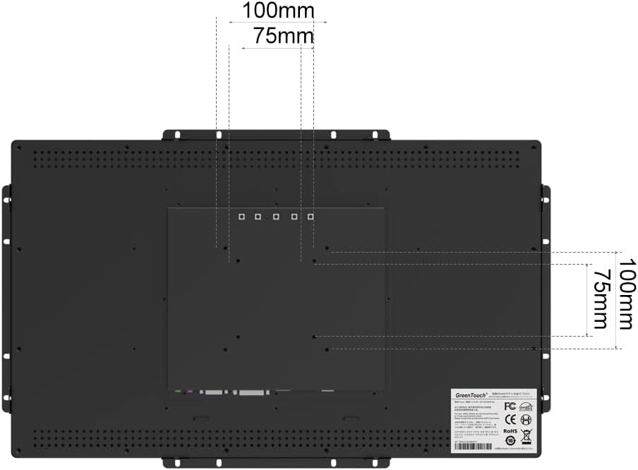 GreenTouch 18.5 Industrial Touch Monitor Open Frame, HDMI/VGA/DVI Interface, Muliti Touch Capacitive Touch Screen Technology