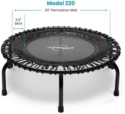 JumpSport Workout Rebounder for Adults, Mini Fitness Trampoline