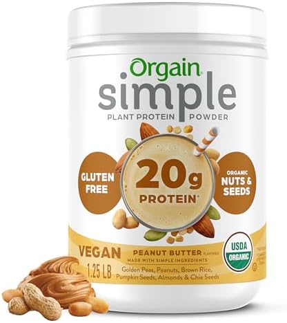 Orgain Organic Simple 20g Vegan Protein Powder, Chocolate, 1.25lb