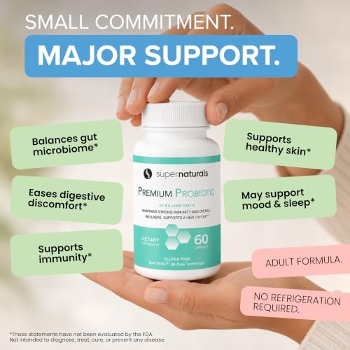 Premium Probiotics, 40 Billion CFU Probiotics for Digestive Health, Made with MAKTrek Bipass Technology, Women & Mens Probiotics for Gut Health