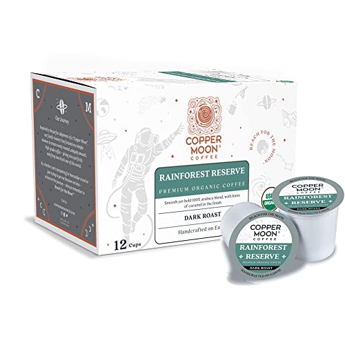 Copper Moon K-Cup Coffee Pods, Medium Roast, Hawaiian Hazelnut, 12 Count | 12 Count, Flavored Coffee, Vegan, Allergen Free, Non-GMO, Kosher, Small Batch Roasted, Compatible with Keurig K Cup Brewers