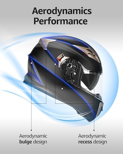 Motorcycle Full Face Helmet DOT Approved - YEMA Helmet YM-829 Motorbike Moped Street Bike Racing Casco Moto Helmet with Sun Visor for Adult,Youth Men and Women