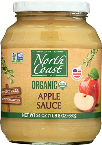 North Coast Organic Applesauce, Kosher, Non-GMO, 24 Ounce (Pack of 12)