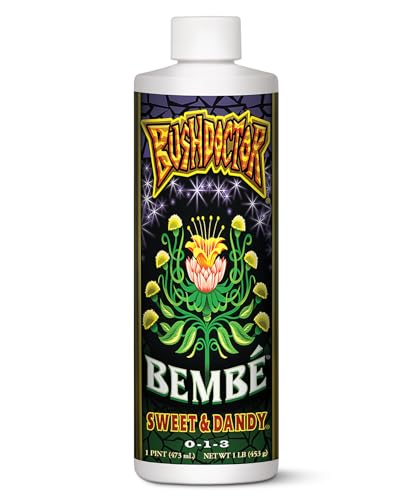 FoxFarm Bush Doctor Bembé Sweet & Dandy Liquid Plant Fertilizer - Complex Nutrient Blend - 0-1-3 PK Fertilizer for In-Ground & Hydroponic Gardens - 1 Quart