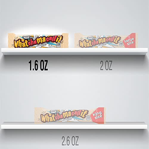 WHATCHAMACALLIT Chocolate Caramel Peanut Crisps Candy Bars, 1.6 oz, 36 Ct | Chocolate, caramel and peanut flavored crisps in bulk bars for candy bowls