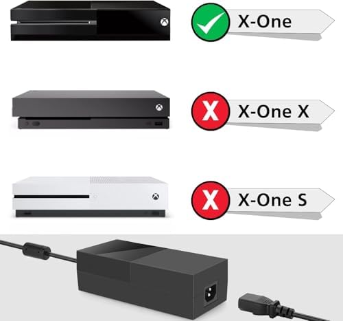 Xbox One Power Supply, AC Adapter Replacement Charger with Cable for Xbox 1, Xbox One Power Brick Advanced Version 100-240V