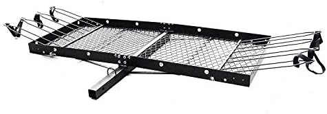 Hitch Cargo Carrier with Bike Rack, 500 lb Capacity, Black | Alloy Steel, Holds 4 Bicycles, 2" Receiver Fit, Rear Mount Design