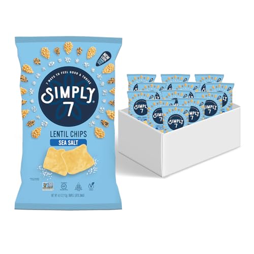 Simply 7 Lentil Chips, Jalapeno, 4-ounce Bags (Pack of 12)