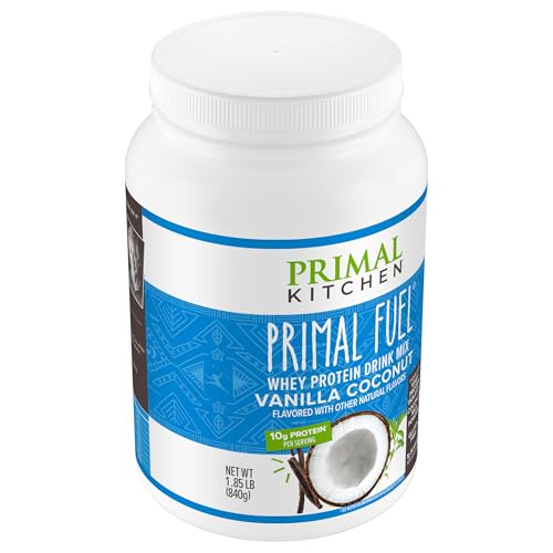 Primal Kitchen Primal Fuel Chocolate Coconut Whey Protein Powder, Gluten and Soy Free, 1.94 Pounds