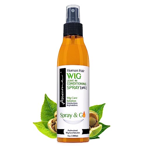 Awesome Human Hair Wig Leave in Conditioner Spray, pH5, Detangler & Easy Combing, Promoting Silkiness, Shine & Freshness, preventing Dryness (7 fl oz) | Full-size camellia oil mist that brings dry human hair wigs back to life