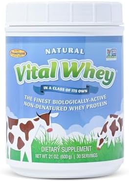 Vanilla Grass-Fed Whey Protein Powder, Immune Vitality, Recovery, 600g | 15g protein & 3.5g BCAAs per scoop | Just 5 clean ingredients | Monk fruit sweetened | Tested for heavy metals & purity