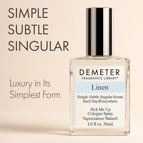 DEMETER Natural Perfume Spray Cologne for Women and Men, Linen, 1 oz