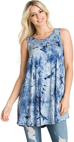 Women's Rayon Span Tank Top Tunic-Solid