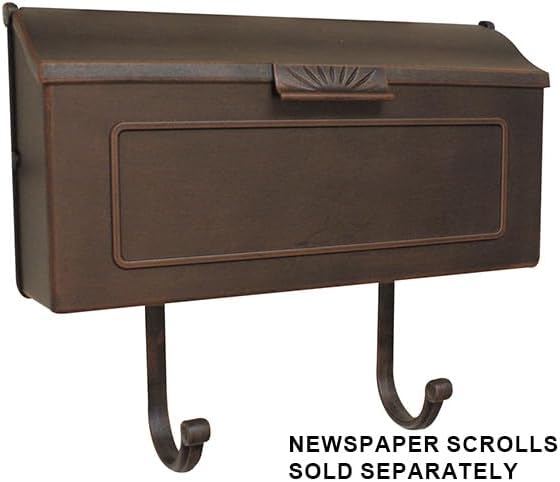 Special Lite Horizon Horizontal Wall Mount Mailbox - Black Aluminum Mailbox for Wall Mount - SHH-1006-BLK
