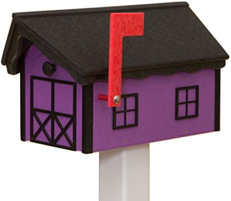 Recycled Poly Plastic Barn Mailbox USA Handmade (Weatherwood)