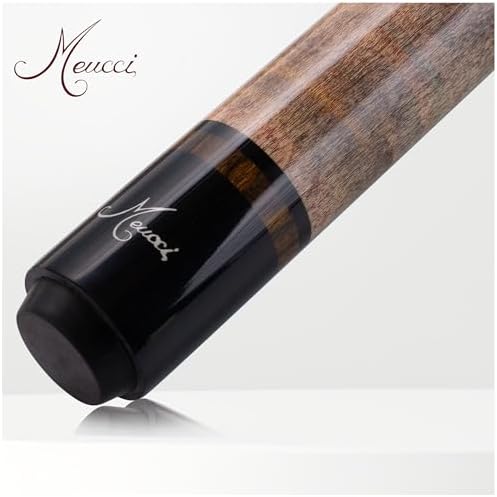 Meucci Pool Cue - All Natural Wood with Rainbow Stain - Pool Stick with Maple Forearm, Solid Wood Handle