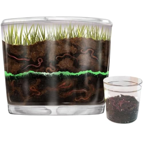 Worm Farm for Kids Kit with 20 Live Composting Worms, All-in-One Bundle | Watch composting in action with this complete kit with live worms included, all-in-one bundled engaging science project