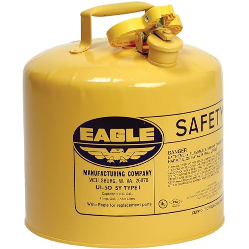 Eagle 5 Gallon Type I Yellow Safety Gas Can for Diesel