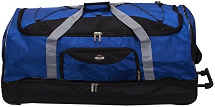 Rockland Drop Bottom 40" Rolling Duffel Bag, Navy