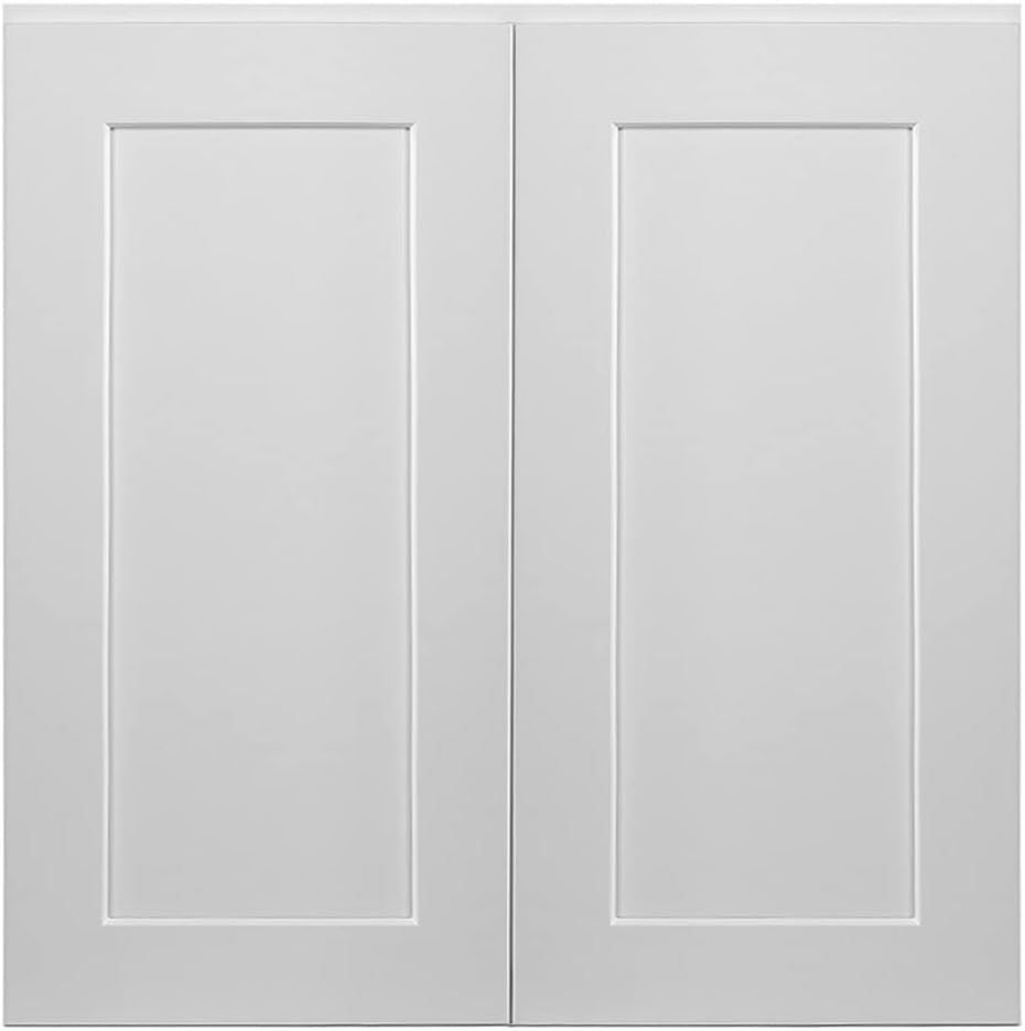 Design House Brookings Kitchen Wall Cabinet, 24", White | Adjustable Shelves, Adjustable Hinges, Wall Mount, Contemporary/Modern, Wood, Kitchen, 561571