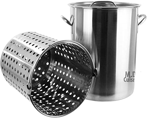 Pot Strainer Basket 36QT Heavy Commercial Stainless Steel Duty Outdoor Stockpot