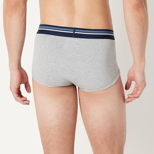 Amazon Essentials Men's Breathable Ribbed Knit Briefs with Elasticized Waistband, Multipacks