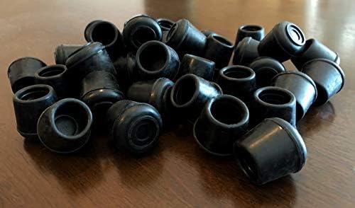 Shepherd Hardware 9126 3/4-Inch Inside Diameter Rubber Leg Tips, 4-Pack, Black