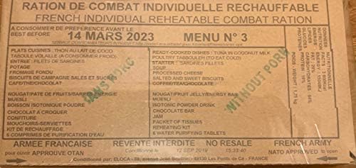 French Military Combat 24 hr Ration RCIR foreign MRE EPA FSR IRP IMP MCW[Menu 4]