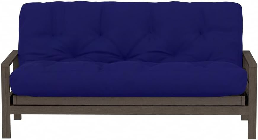 Royal Sleep Products by The Futon Factory 12 inch Foam Futon Mattress - Solid Black Fabric - Full Size - CertiPUR Certified Foams - Made in USA - (Frame not Included)