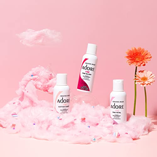 Adore Semi Permanent Hair Color - Vegan and Cruelty-Free Hair Dye - 4 Fl Oz - 140 Neon Pink (Pack of 1)