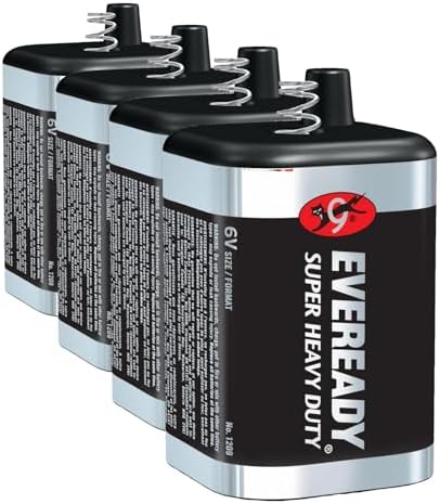 Eveready Super Heavy Duty 1209 6 Volt Spring Lantern Battery