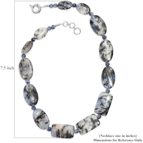 Sodalite 380.00 ctw Beaded Necklace in Platinum Over 20 Inches