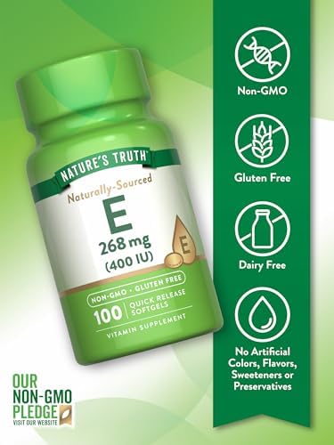 Nature's Truth Vitamin E 400 IU Softgels | 268mg | 100 Count