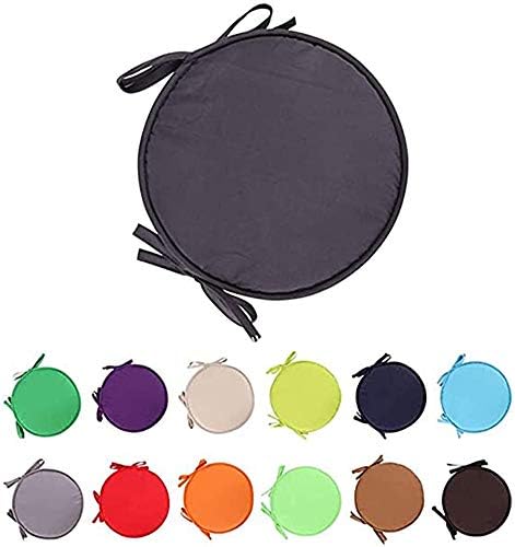 Indoor/Outdoor Chair Pads Round Seat Cushions Garden Patio Home Cushions - Diameter 38cm (2pcs,Red)