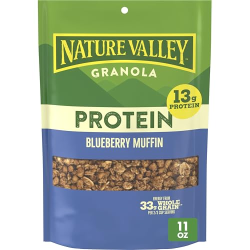 Nature Valley Oats & Honey Protein Granola, Resealable Pouch, 11 oz | 13g Protein & 33g Whole Grain per Serving, Good Source of Fiber, No Artificial Flavors or Colors
