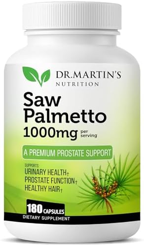 USA Grown Saw Palmetto | 180 Capsules Prostate Health Supplement | Hair Growth for Men & Women | Support to Help Maintain Normal Urination Frequency