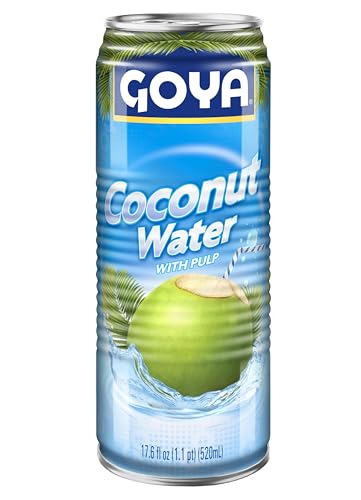 Goya Foods Coconut Water with Pulp, 17.6 Ounce (Pack of 12)