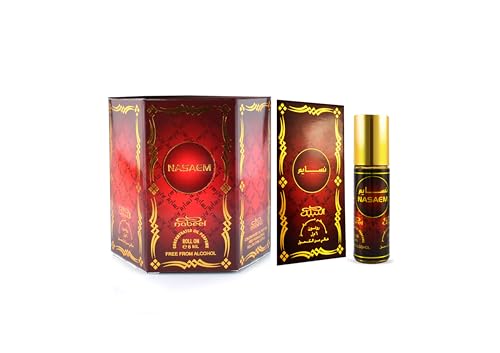 Nabeel Perfumes Roll On-Concentrated Perfume Oil 6ml (0.2 oz) | Heritage Collection | Free from Alcohol | by Nabeel Perfumes (6 Pack, Nasaem Roll On)