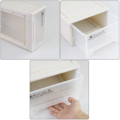 12 Quart Plastic Stacking Storage Drawer Unit Front Box, 1 Pack