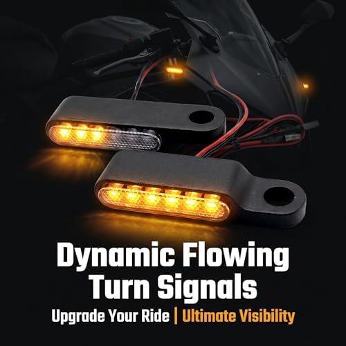 2PCS 12V Universal Motorcycle Mini Flowing LED Turn Signal Blinkers