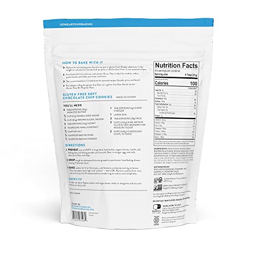 King Arthur Measure for Measure Gluten-Free Flour: All-Purpose 1:1 Substitute for Wheat Flour, Non-GMO, Kosher Certified, 3 lbs Bag for Baking Cookies, Cakes, Muffins
