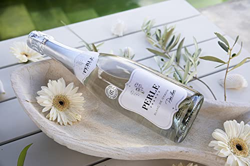 Pierre Chavin Perle Blanc Alcohol-Free 0.0% Sparkling White Wine Alternative From France, Low Calorie, Halal Certified, Vegan, and No Sulphites 750ml