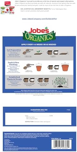 Jobe's Organics Granular Soil Amendment, Organic Soil Acidifier for Blueberry and Hydrangea Plants, 6 lbs Bag
