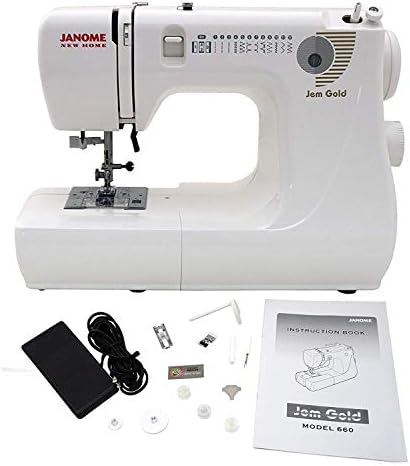 Janome Jem Gold 660 Sewing Machine w/3-Piece Bonus Kit