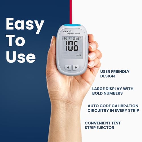 On-Call Blood Glucose Meter Express Voice, Bilingual (English/Spanish)