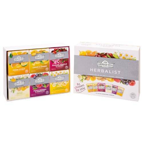 Ahmad Tea Green Tea, Evergreen Selection Pack Teabags, 60 Foil Teabags - Caffeinated & Sugar-Free